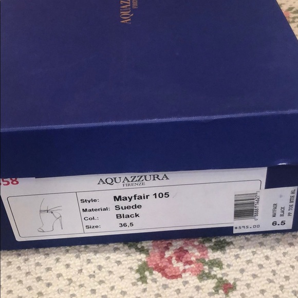 Aquazurra Mayfair 105 BlackSuede Heel - Picture 7 of 7